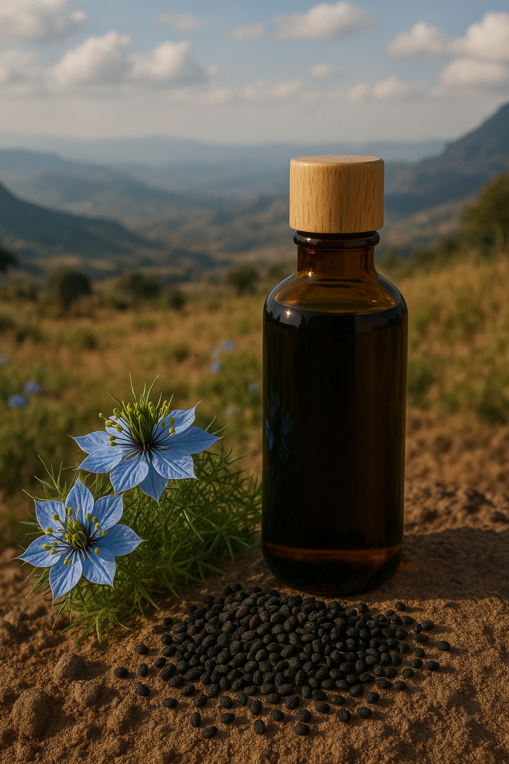 Flacon de 150ML d'huile de nigelle HABASHIYA pressée à froid